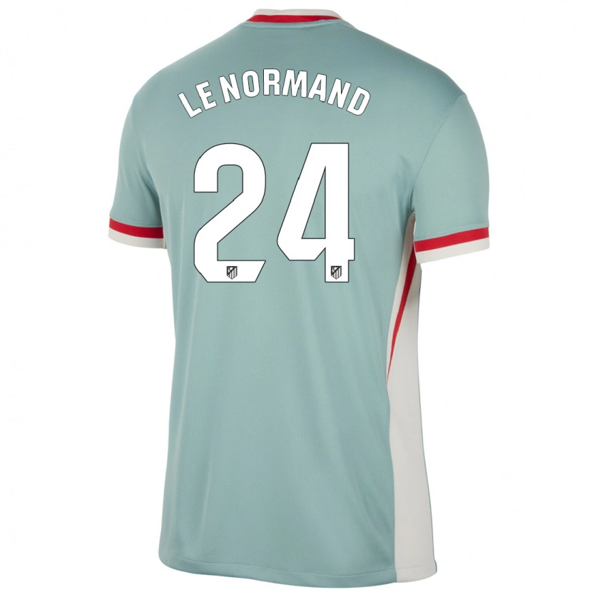 Danxen Kvinnor Robin Le Normand #24 Ljus Beige Blå Bortatröja Matchtröjor 2024/25 Tröjor T-Tröja