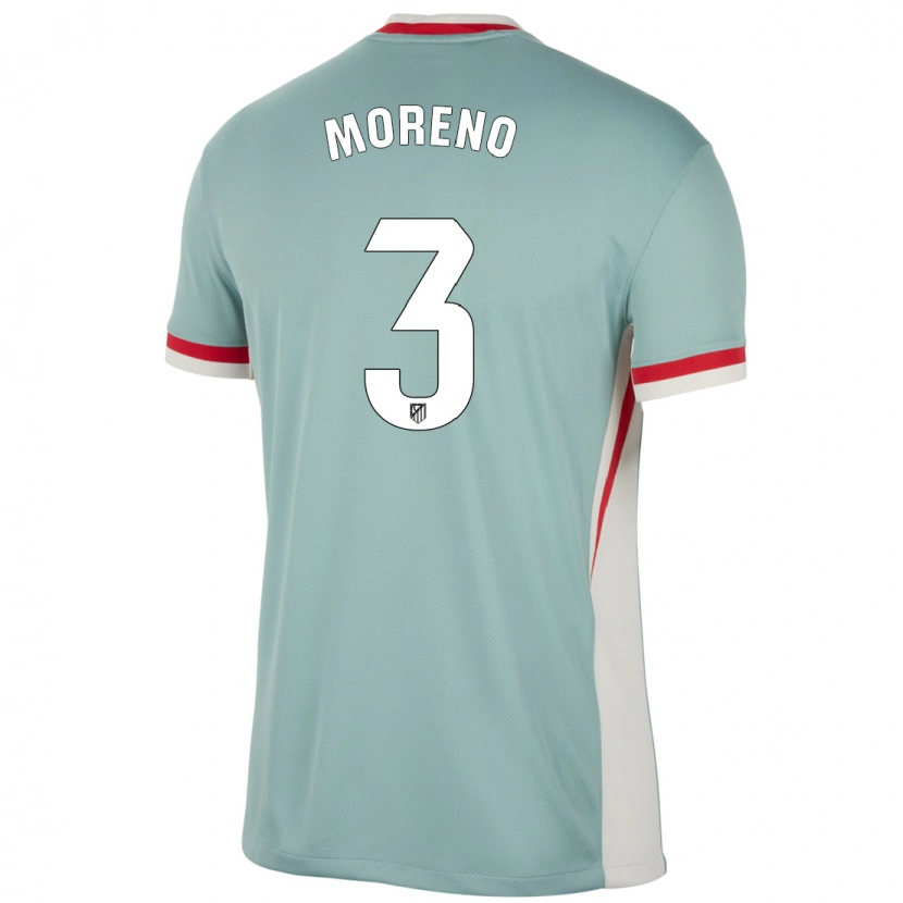 Danxen Kvinnor Marco Moreno #3 Ljus Beige Blå Bortatröja Matchtröjor 2024/25 Tröjor T-Tröja