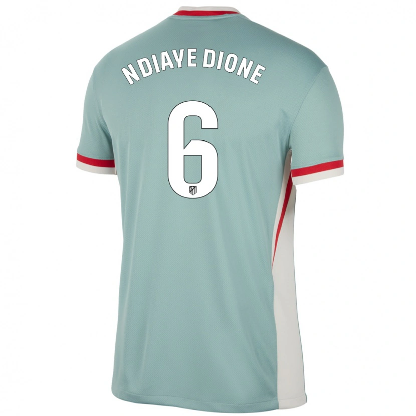 Danxen Kvinnor Assane Ndiaye Dione #6 Ljus Beige Blå Bortatröja Matchtröjor 2024/25 Tröjor T-Tröja