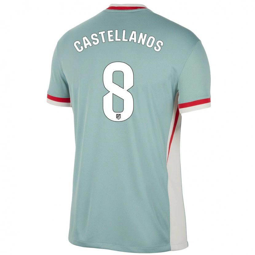 Danxen Kvinnor Jorge Castellanos #8 Ljus Beige Blå Bortatröja Matchtröjor 2024/25 Tröjor T-Tröja