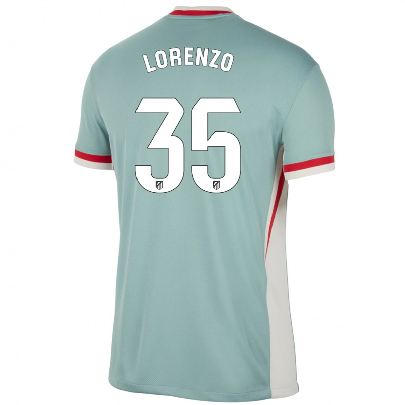Danxen Kvinnor Diego Lorenzo #35 Ljus Beige Blå Bortatröja Matchtröjor 2024/25 Tröjor T-Tröja