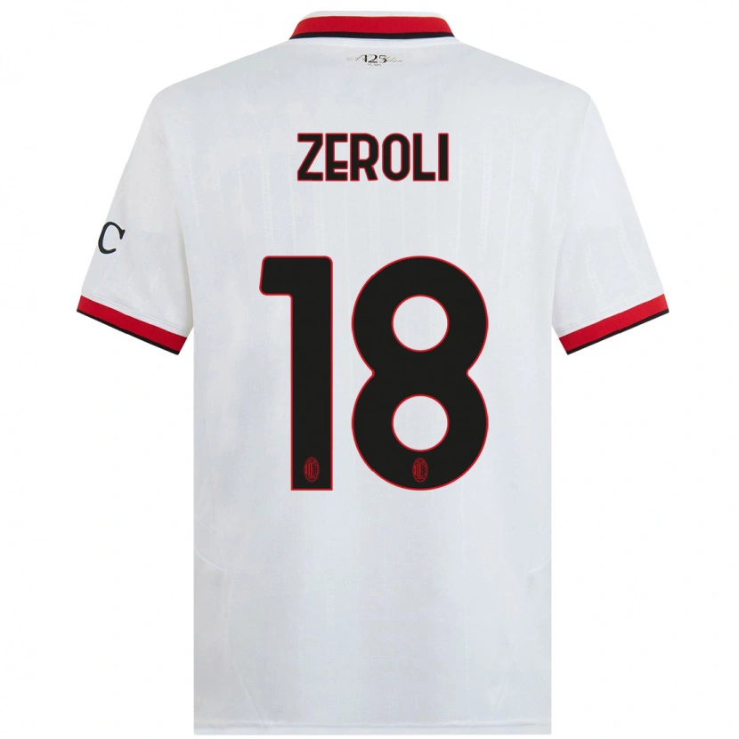 Danxen Kvinnor Kevin Zeroli #18 Vit Svart Röd Bortatröja Matchtröjor 2024/25 Tröjor T-Tröja
