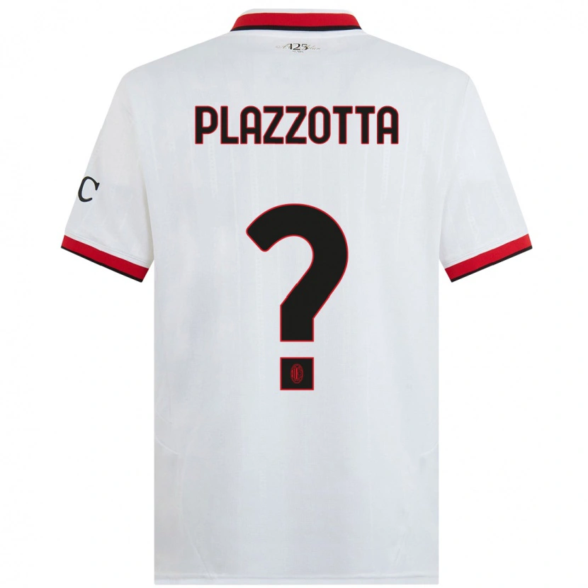 Danxen Kvinnor Filippo Plazzotta #0 Vit Svart Röd Bortatröja Matchtröjor 2024/25 Tröjor T-Tröja