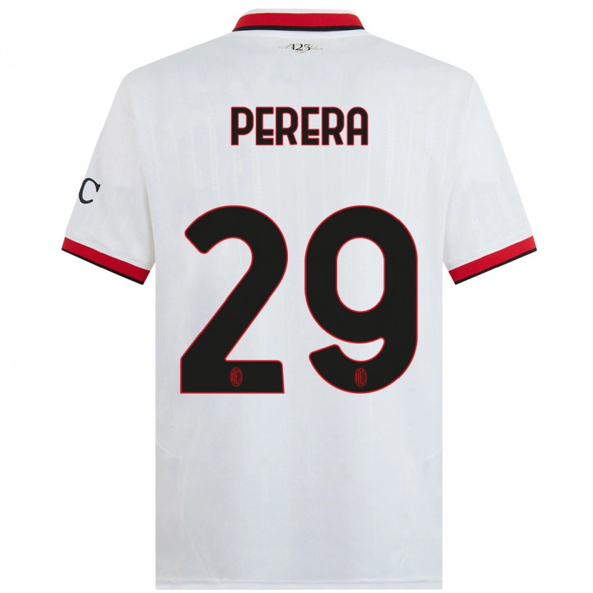 Danxen Kvinnor Nirash Perera #29 Vit Svart Röd Bortatröja Matchtröjor 2024/25 Tröjor T-Tröja