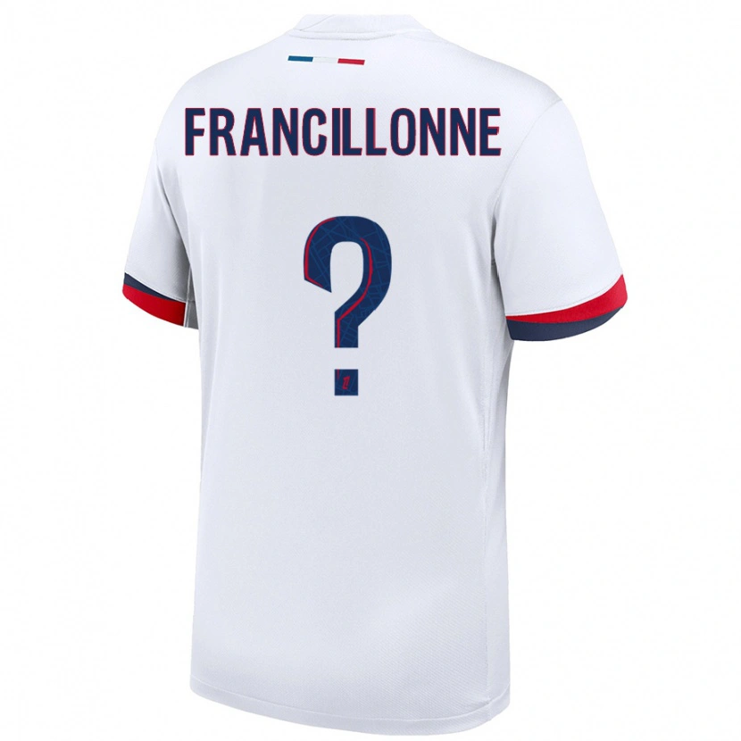 Danxen Kvinnor Bryan Francillonne #0 Vit Blå Röd Bortatröja Matchtröjor 2024/25 Tröjor T-Tröja