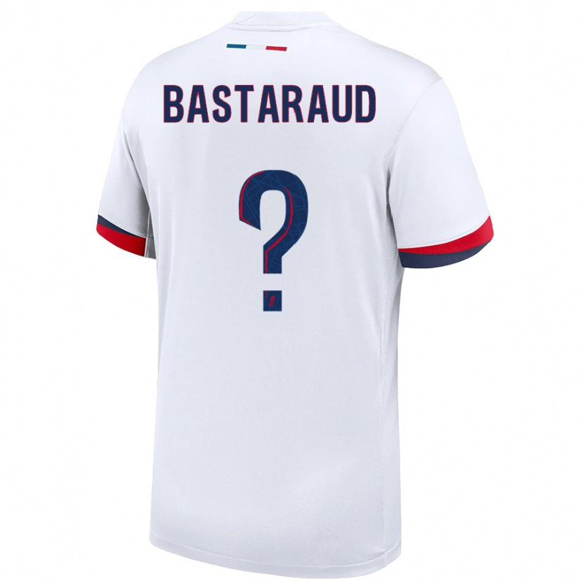 Danxen Kvinnor Yanis Bastaraud #0 Vit Blå Röd Bortatröja Matchtröjor 2024/25 Tröjor T-Tröja