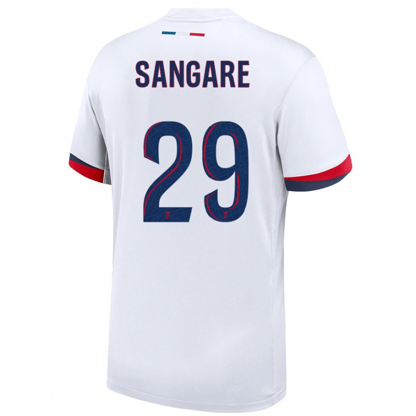 Danxen Kvinnor Hawa Sangare #29 Vit Blå Röd Bortatröja Matchtröjor 2024/25 Tröjor T-Tröja