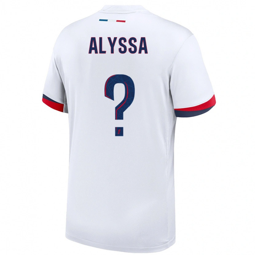 Danxen Kvinnor Alyssa Fernandes #0 Vit Blå Röd Bortatröja Matchtröjor 2024/25 Tröjor T-Tröja