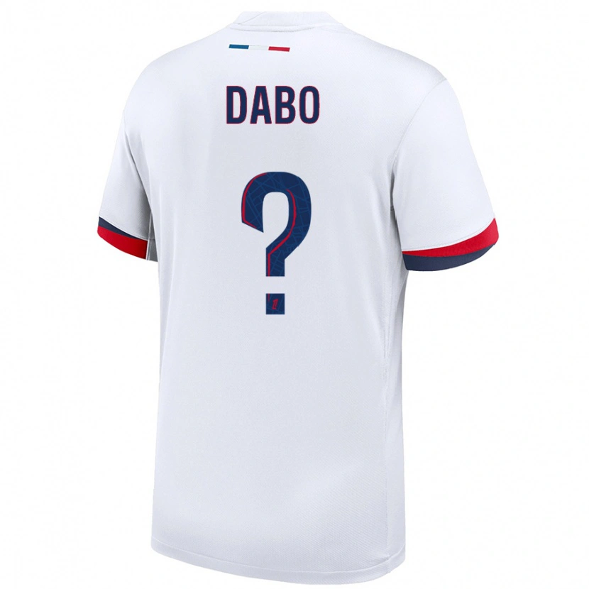 Danxen Kvinnor Mariama Dabo #0 Vit Blå Röd Bortatröja Matchtröjor 2024/25 Tröjor T-Tröja