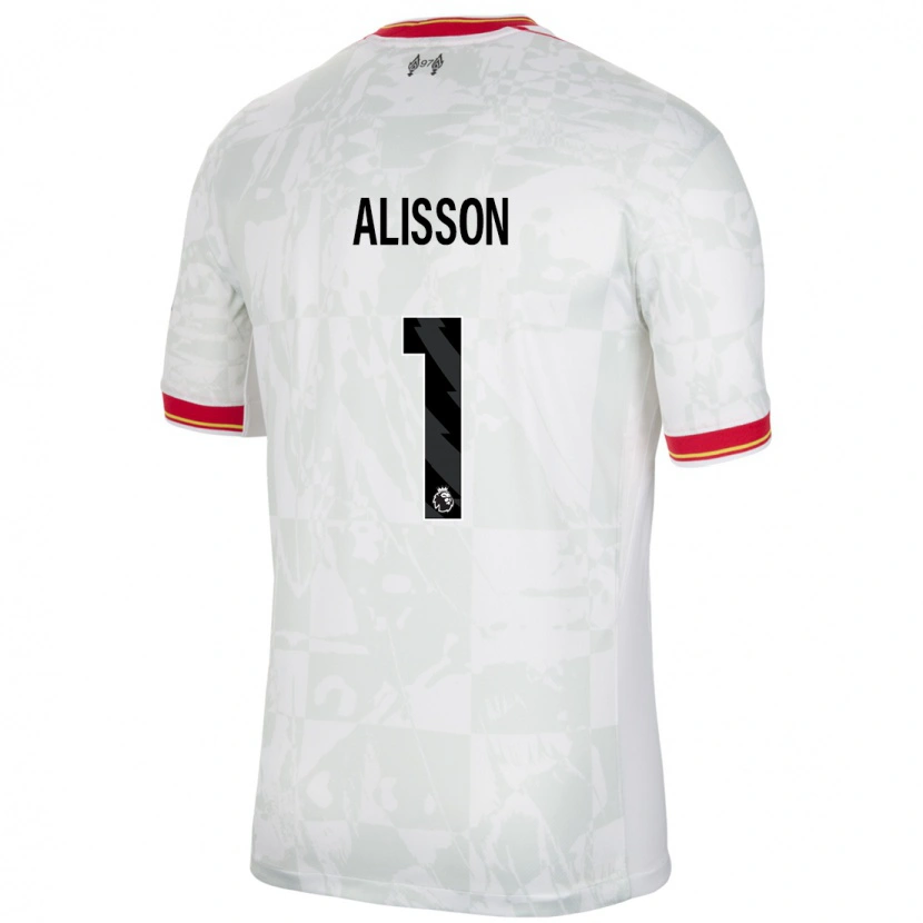 Danxen Kvinnor Alisson #1 Vit Röd Svart Tredjesatsen Matchtröjor 2024/25 Tröjor T-Tröja