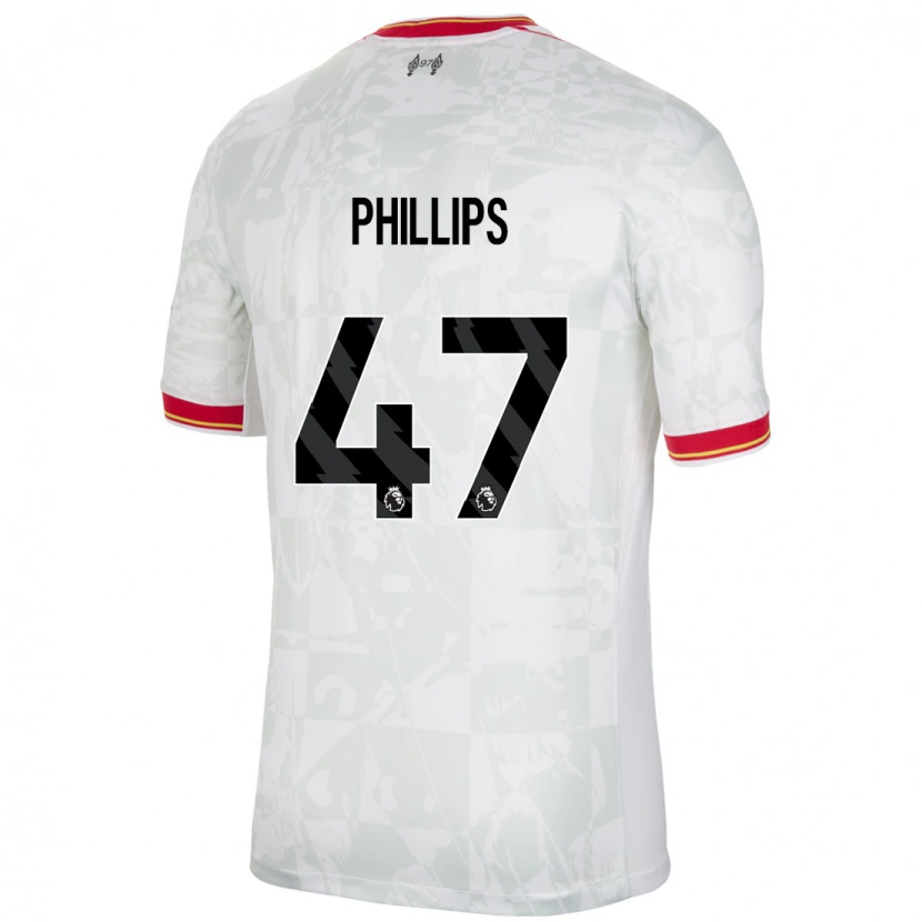 Danxen Kvinnor Nathaniel Phillips #47 Vit Röd Svart Tredjesatsen Matchtröjor 2024/25 Tröjor T-Tröja