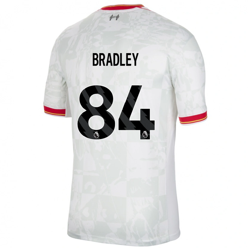 Danxen Kvinnor Conor Bradley #84 Vit Röd Svart Tredjesatsen Matchtröjor 2024/25 Tröjor T-Tröja