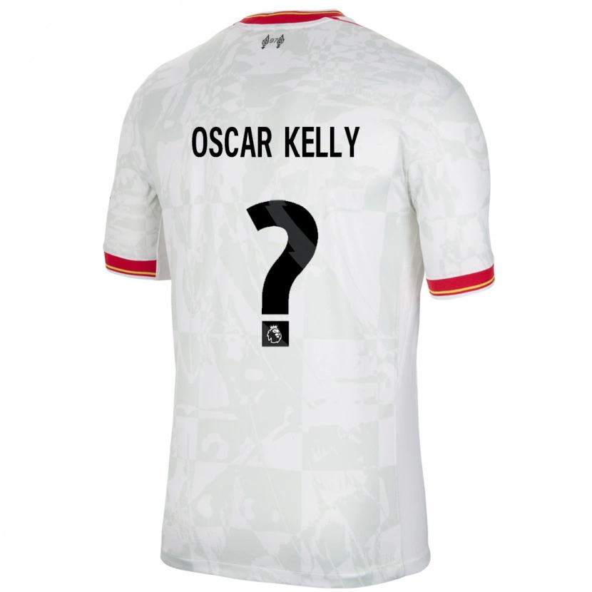 Danxen Kvinnor Oscar Kelly #0 Vit Röd Svart Tredjesatsen Matchtröjor 2024/25 Tröjor T-Tröja