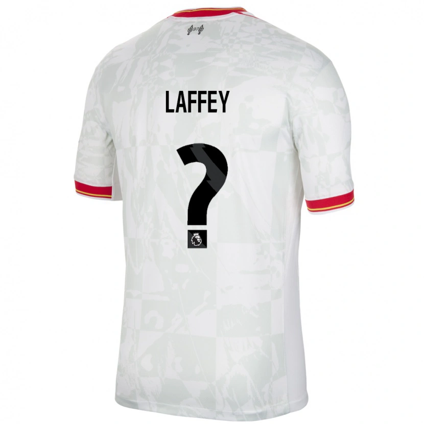 Danxen Kvinnor Michael Laffey #0 Vit Röd Svart Tredjesatsen Matchtröjor 2024/25 Tröjor T-Tröja