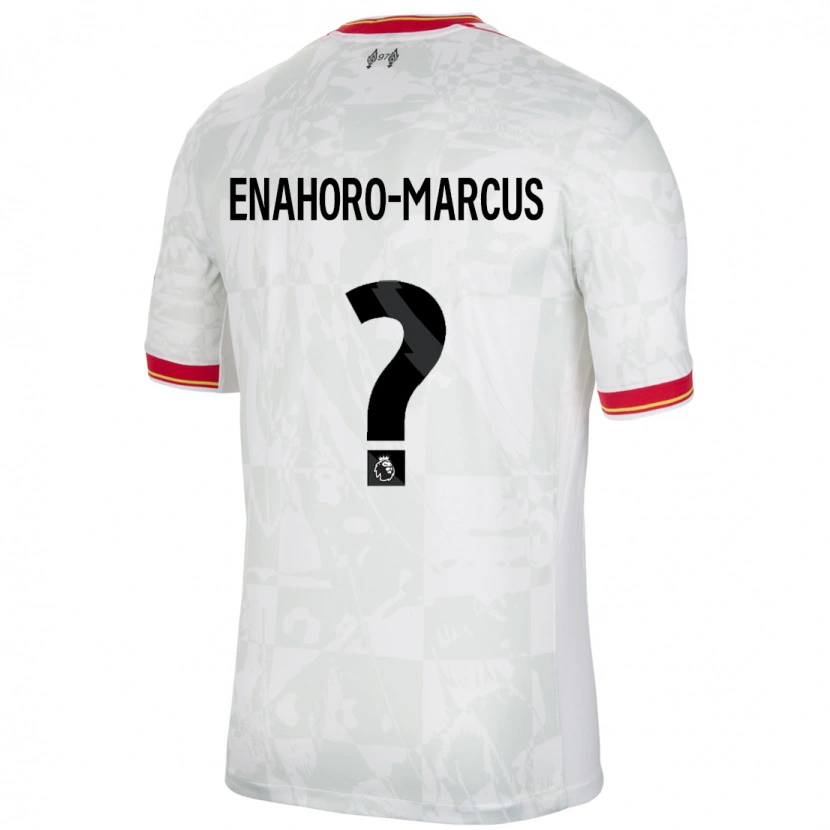 Danxen Kvinnor Louis Enahoro-Marcus #0 Vit Röd Svart Tredjesatsen Matchtröjor 2024/25 Tröjor T-Tröja