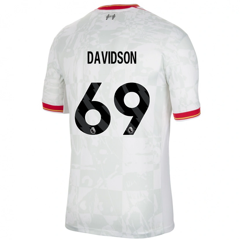 Danxen Kvinnor Josh Davidson #69 Vit Röd Svart Tredjesatsen Matchtröjor 2024/25 Tröjor T-Tröja