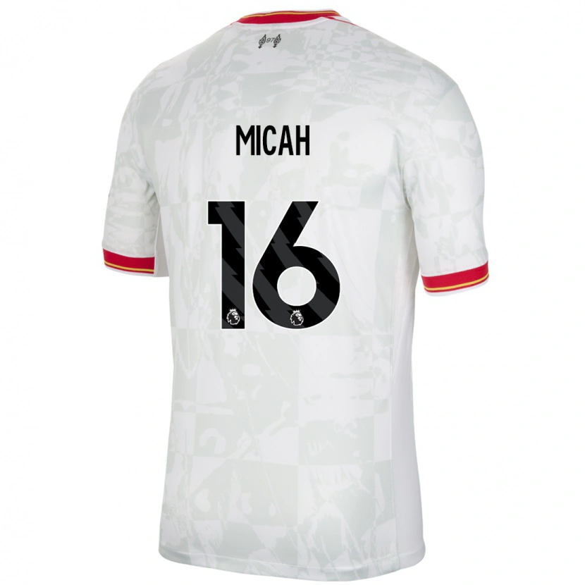 Danxen Kvinnor Teagan Micah #16 Vit Röd Svart Tredjesatsen Matchtröjor 2024/25 Tröjor T-Tröja