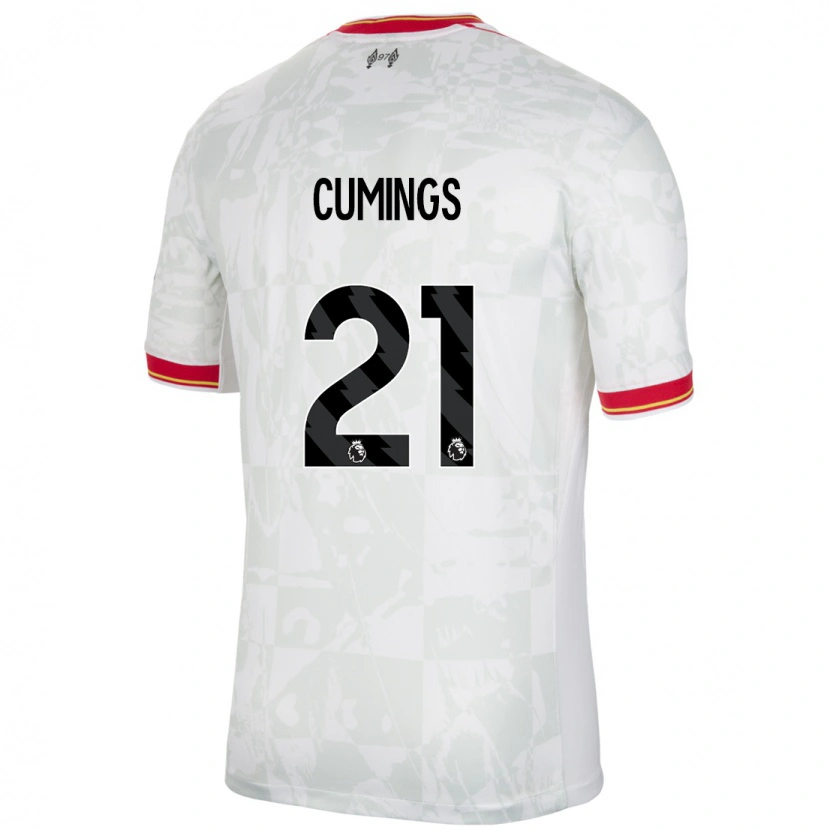 Danxen Kvinnor Eartha Cumings #21 Vit Röd Svart Tredjesatsen Matchtröjor 2024/25 Tröjor T-Tröja