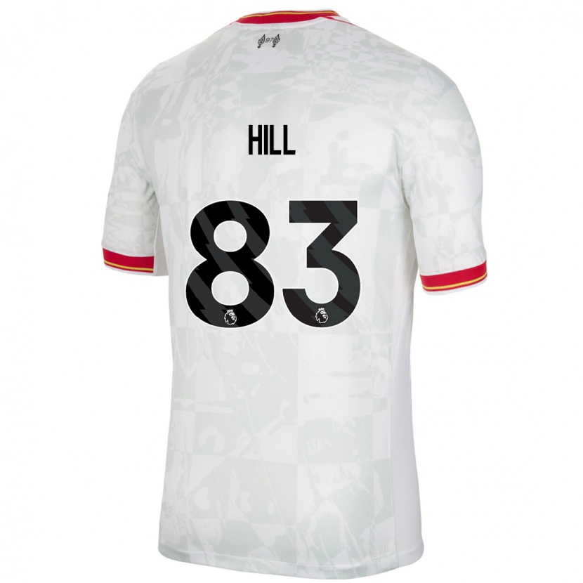 Danxen Kvinnor Thomas Hill #83 Vit Röd Svart Tredjesatsen Matchtröjor 2024/25 Tröjor T-Tröja
