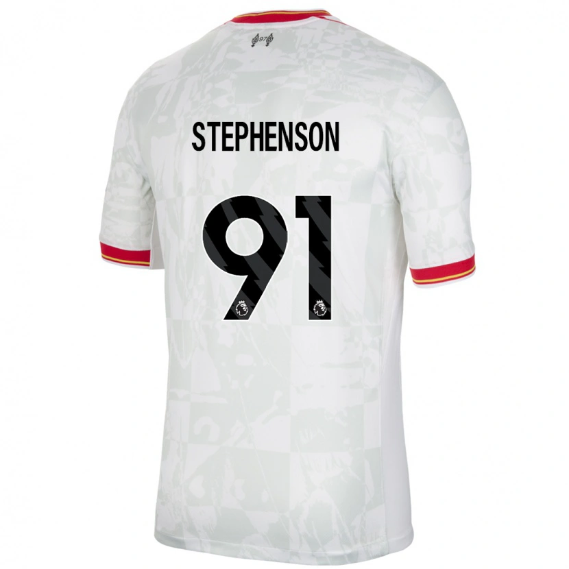 Danxen Kvinnor Luca Stephenson #91 Vit Röd Svart Tredjesatsen Matchtröjor 2024/25 Tröjor T-Tröja
