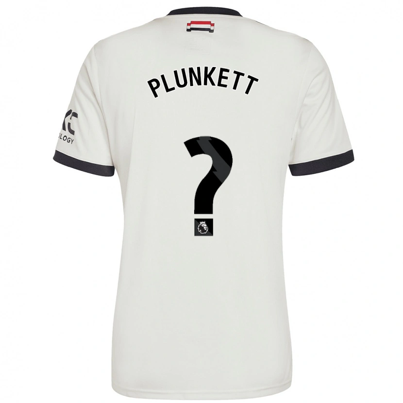 Danxen Kvinnor Dante Plunkett #0 Benvit Tredjesatsen Matchtröjor 2024/25 Tröjor T-Tröja