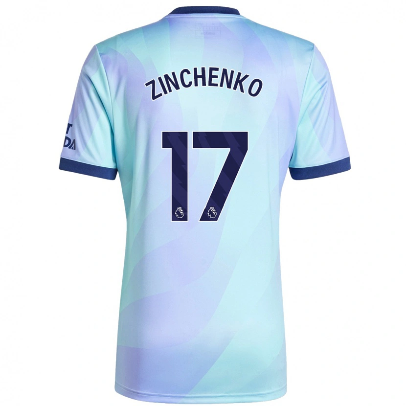 Danxen Kvinnor Oleksandr Zinchenko #17 Aqua Tredjesatsen Matchtröjor 2024/25 Tröjor T-Tröja