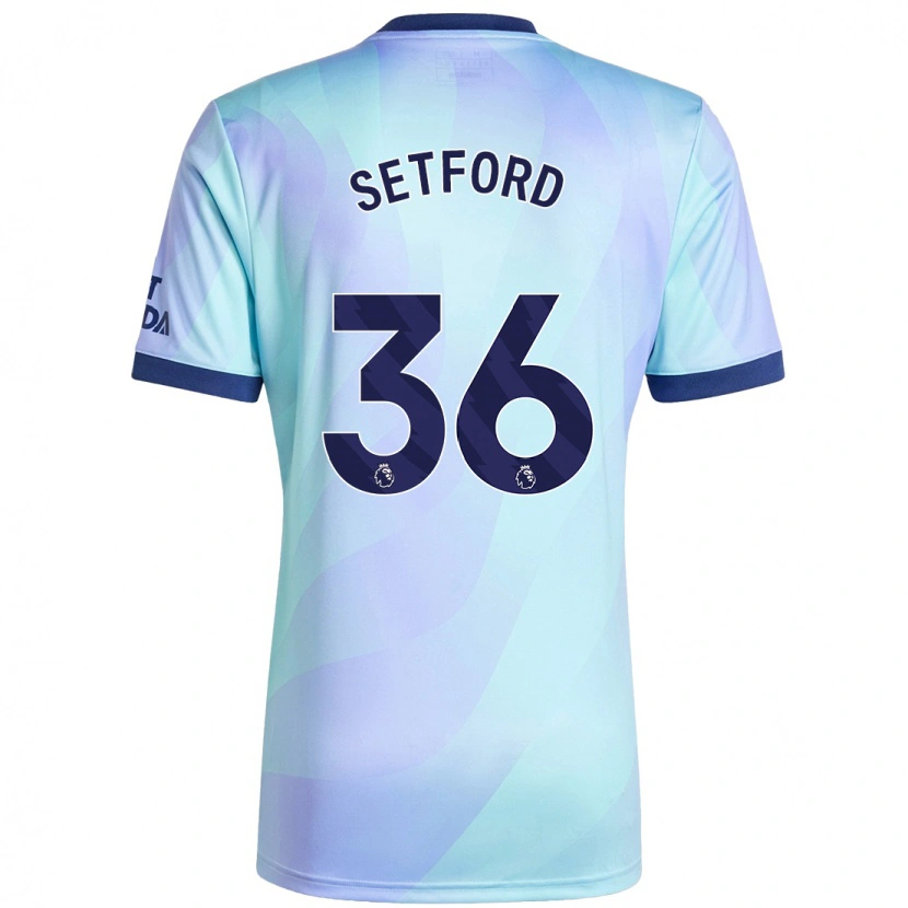 Danxen Kvinnor Tommy Setford #36 Aqua Tredjesatsen Matchtröjor 2024/25 Tröjor T-Tröja