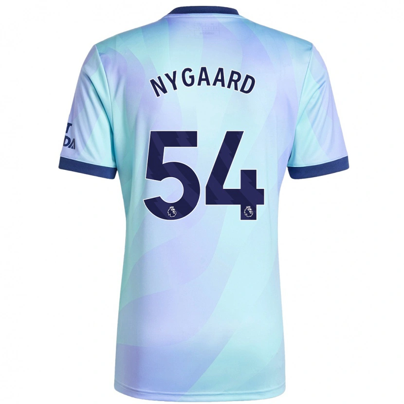 Danxen Kvinnor Lucas Nygaard #54 Aqua Tredjesatsen Matchtröjor 2024/25 Tröjor T-Tröja