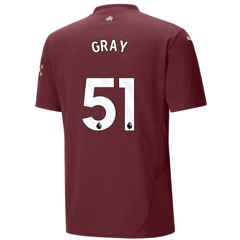 Danxen Kvinnor Charlie Gray #51 Rödbrun Tredjesatsen Matchtröjor 2024/25 Tröjor T-Tröja