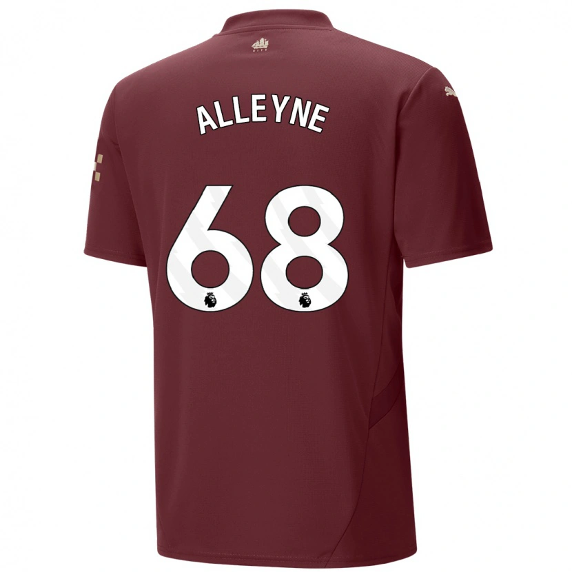 Danxen Kvinnor Max Alleyne #68 Rödbrun Tredjesatsen Matchtröjor 2024/25 Tröjor T-Tröja