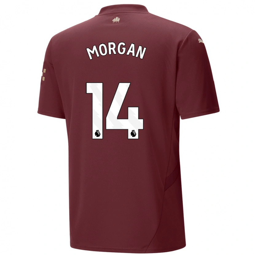 Danxen Kvinnor Esme Morgan #14 Rödbrun Tredjesatsen Matchtröjor 2024/25 Tröjor T-Tröja