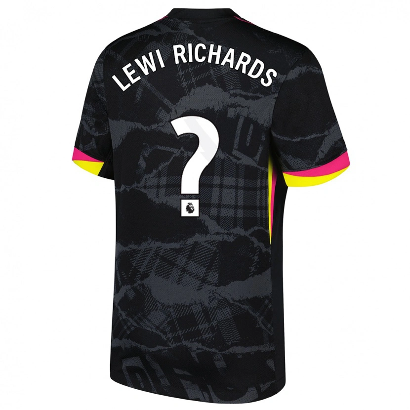 Danxen Kvinnor Lewi Richards #0 Svart Rosa Tredjesatsen Matchtröjor 2024/25 Tröjor T-Tröja