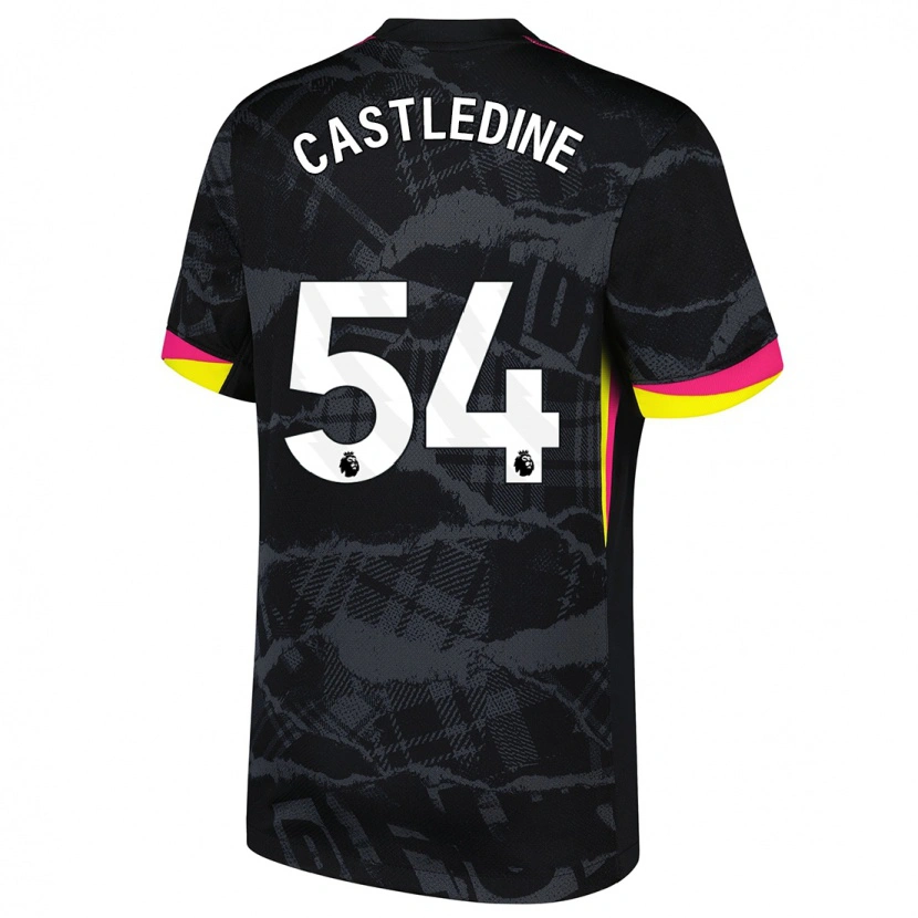 Danxen Kvinnor Leo Castledine #54 Svart Rosa Tredjesatsen Matchtröjor 2024/25 Tröjor T-Tröja