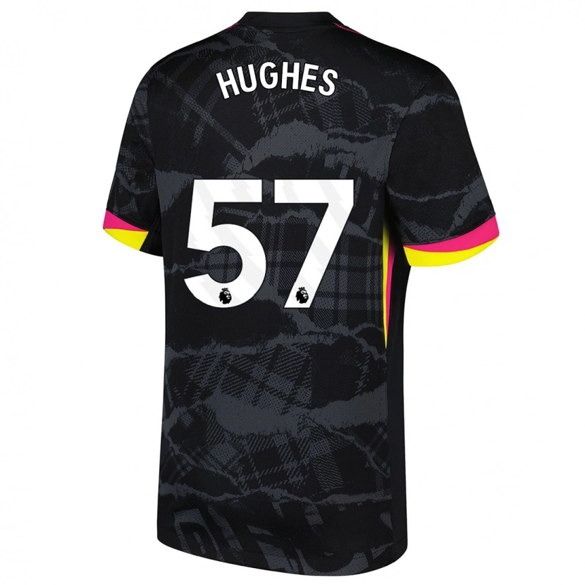 Danxen Kvinnor Brodi Hughes #57 Svart Rosa Tredjesatsen Matchtröjor 2024/25 Tröjor T-Tröja