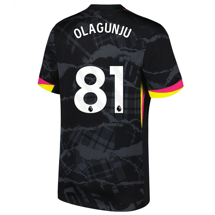Danxen Kvinnor Saheed Olagunju #81 Svart Rosa Tredjesatsen Matchtröjor 2024/25 Tröjor T-Tröja