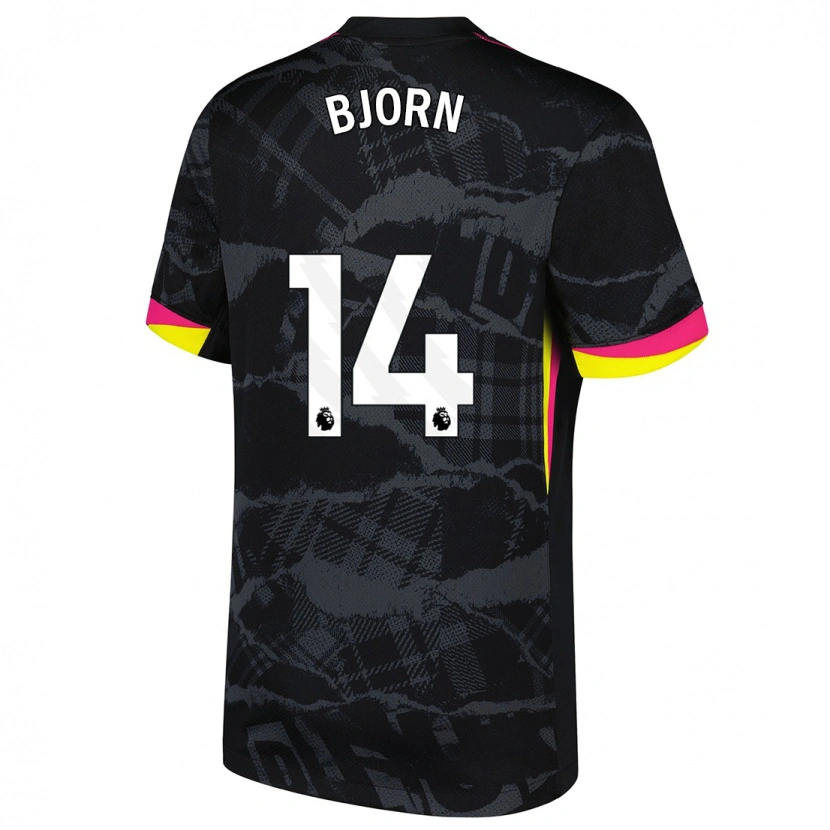 Danxen Kvinnor Nathalie Björn #14 Svart Rosa Tredjesatsen Matchtröjor 2024/25 Tröjor T-Tröja