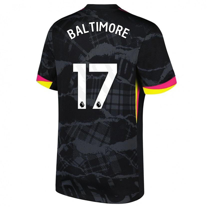 Danxen Kvinnor Sandy Baltimore #17 Svart Rosa Tredjesatsen Matchtröjor 2024/25 Tröjor T-Tröja
