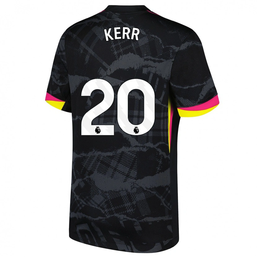 Danxen Kvinnor Sam Kerr #20 Svart Rosa Tredjesatsen Matchtröjor 2024/25 Tröjor T-Tröja