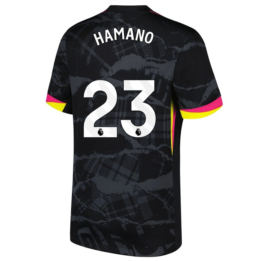 Danxen Kvinnor Maika Hamano #23 Svart Rosa Tredjesatsen Matchtröjor 2024/25 Tröjor T-Tröja