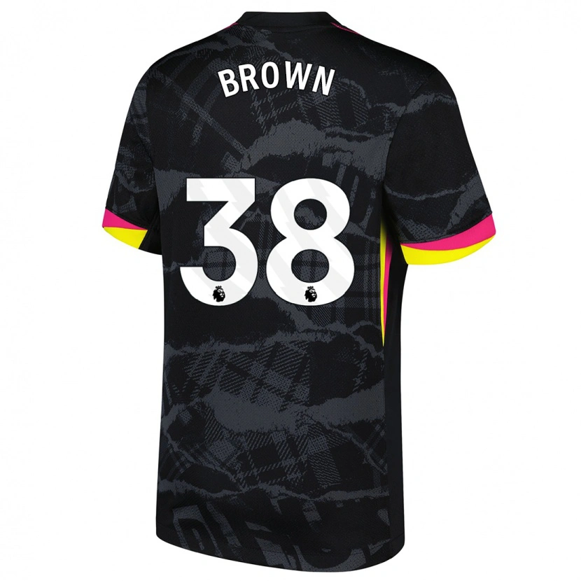 Danxen Kvinnor Cerys Brown #38 Svart Rosa Tredjesatsen Matchtröjor 2024/25 Tröjor T-Tröja