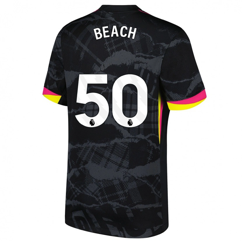 Danxen Kvinnor Eddie Beach #50 Svart Rosa Tredjesatsen Matchtröjor 2024/25 Tröjor T-Tröja
