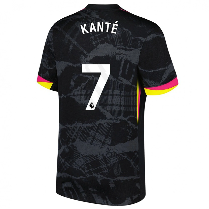 Danxen Kvinnor N'golo Kante #7 Svart Rosa Tredjesatsen Matchtröjor 2024/25 Tröjor T-Tröja
