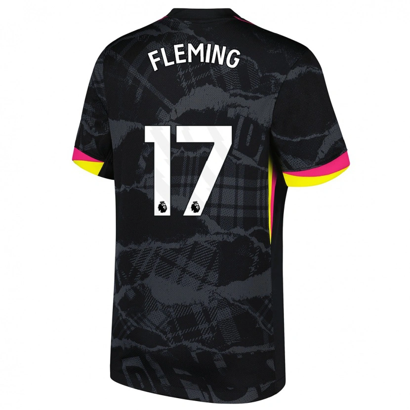 Danxen Kvinnor Jessie Fleming #17 Svart Rosa Tredjesatsen Matchtröjor 2024/25 Tröjor T-Tröja