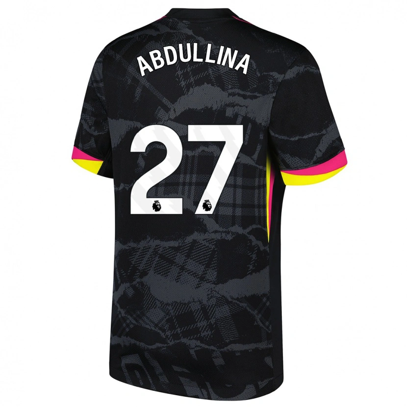 Danxen Kvinnor Alsu Abdullina #27 Svart Rosa Tredjesatsen Matchtröjor 2024/25 Tröjor T-Tröja