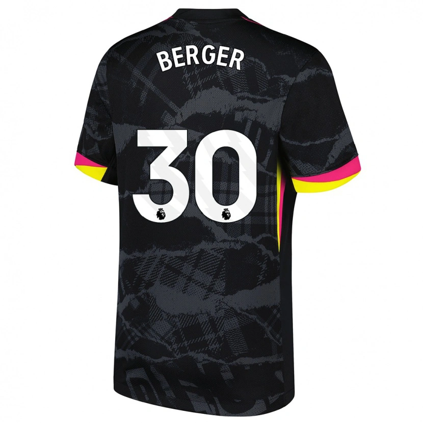Danxen Kvinnor Ann-Katrin Berger #30 Svart Rosa Tredjesatsen Matchtröjor 2024/25 Tröjor T-Tröja