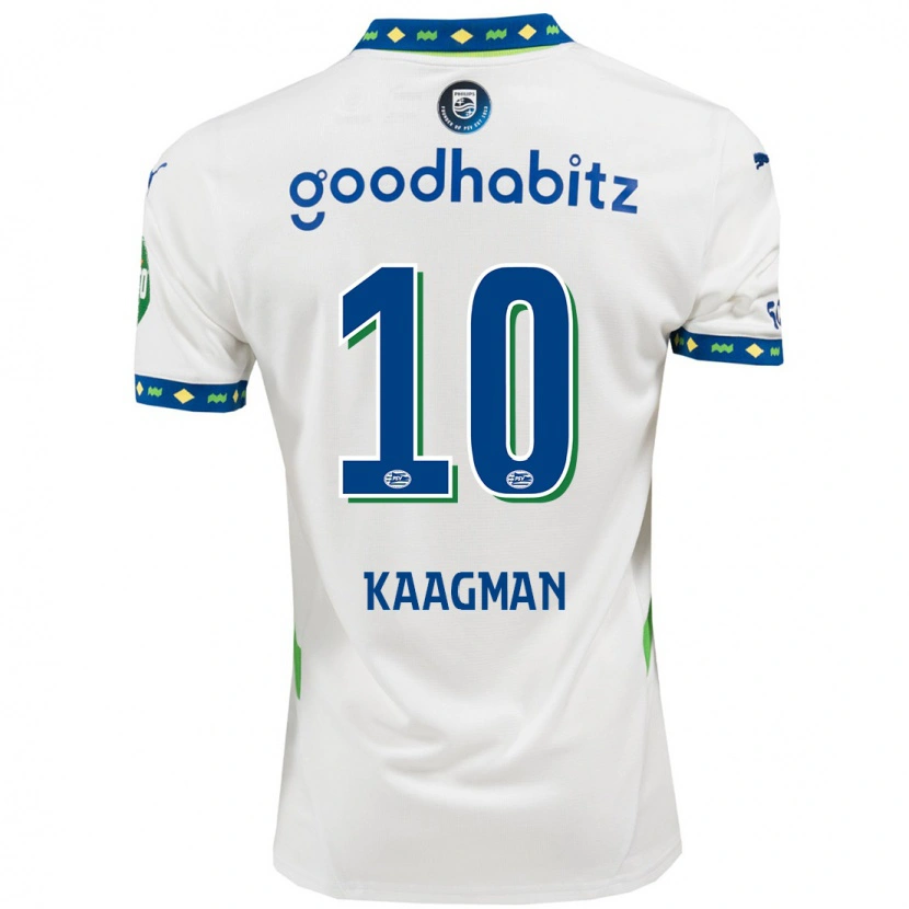 Danxen Kvinnor Inessa Kaagman #10 Vit Mörkblå Tredjesatsen Matchtröjor 2024/25 Tröjor T-Tröja