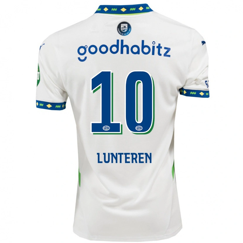 Danxen Kvinnor Desiree Van Lunteren #10 Vit Mörkblå Tredjesatsen Matchtröjor 2024/25 Tröjor T-Tröja