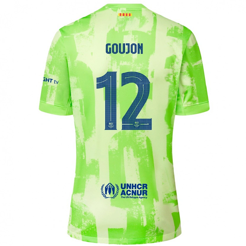 Danxen Kvinnor Iker Goujón #12 Kalk Tredjesatsen Matchtröjor 2024/25 Tröjor T-Tröja