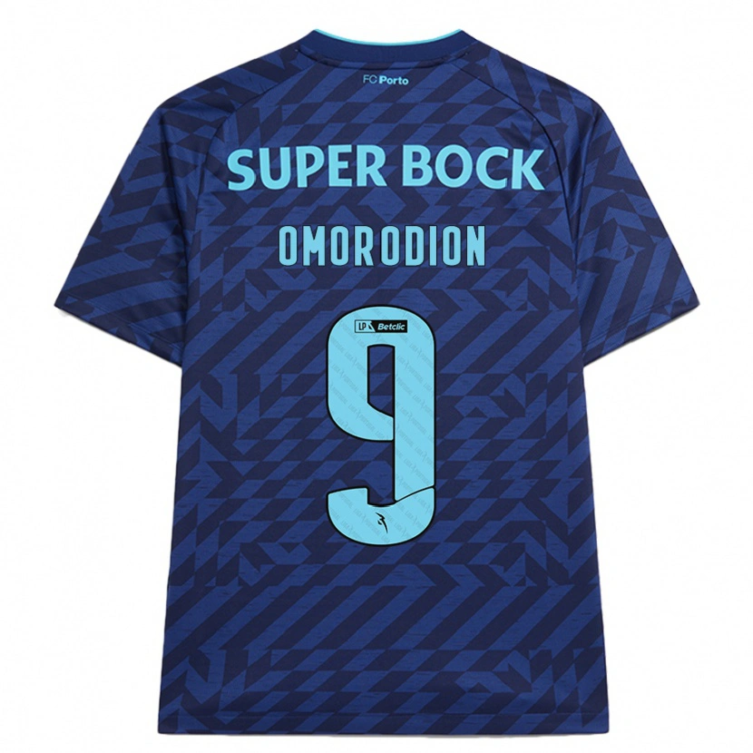 Danxen Kvinnor Samu Omorodion #9 Marinblå Tredjesatsen Matchtröjor 2024/25 Tröjor T-Tröja