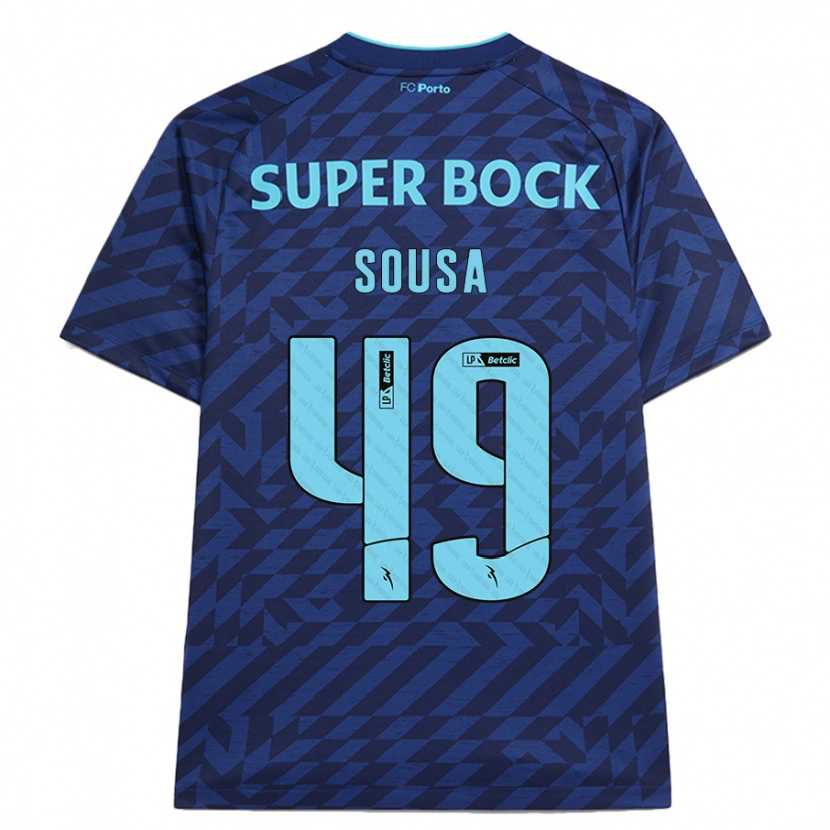 Danxen Kvinnor Gonçalo Sousa #49 Marinblå Tredjesatsen Matchtröjor 2024/25 Tröjor T-Tröja